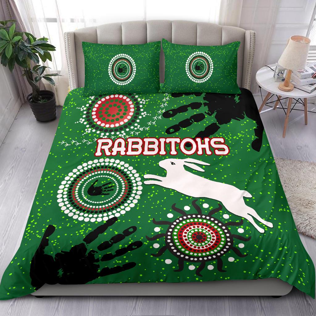 south-sydney-rabbitohs-indigenous-bedding-set-country-style