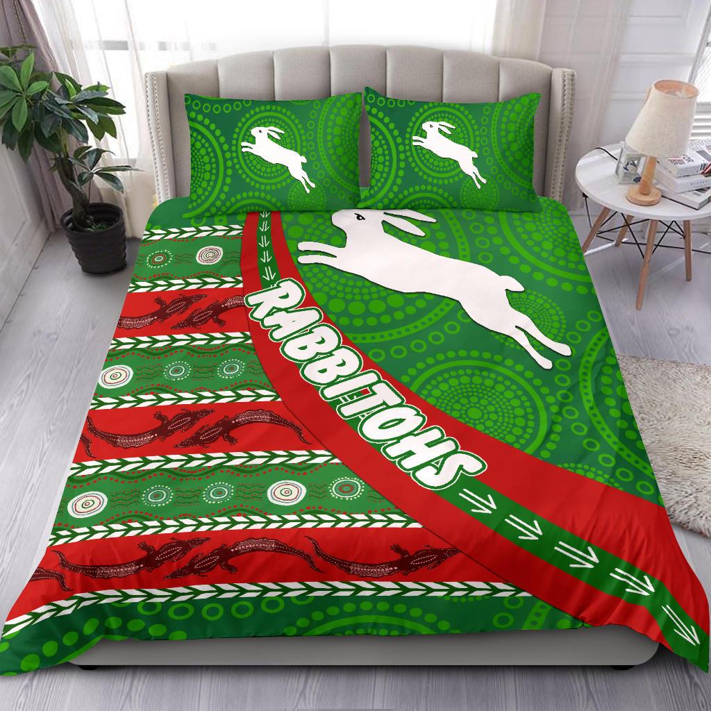 south-sydney-rabbitohs-aboriginal-bedding-set-victorian-vibes