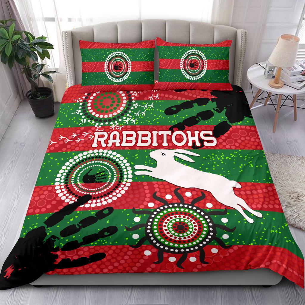 south-sydney-rabbitohs-indigenous-bedding-set-country-style-no-1
