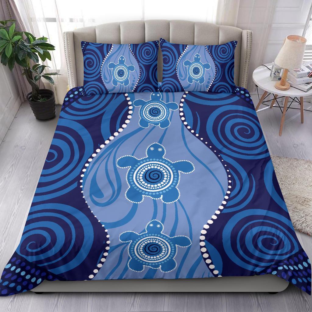 aboriginal-bedding-set-aboriginal-dot-art-painting-with-turtle