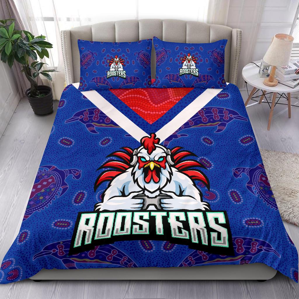 sydney-roosters-indigenous-bedding-set-prairie-style-no-1