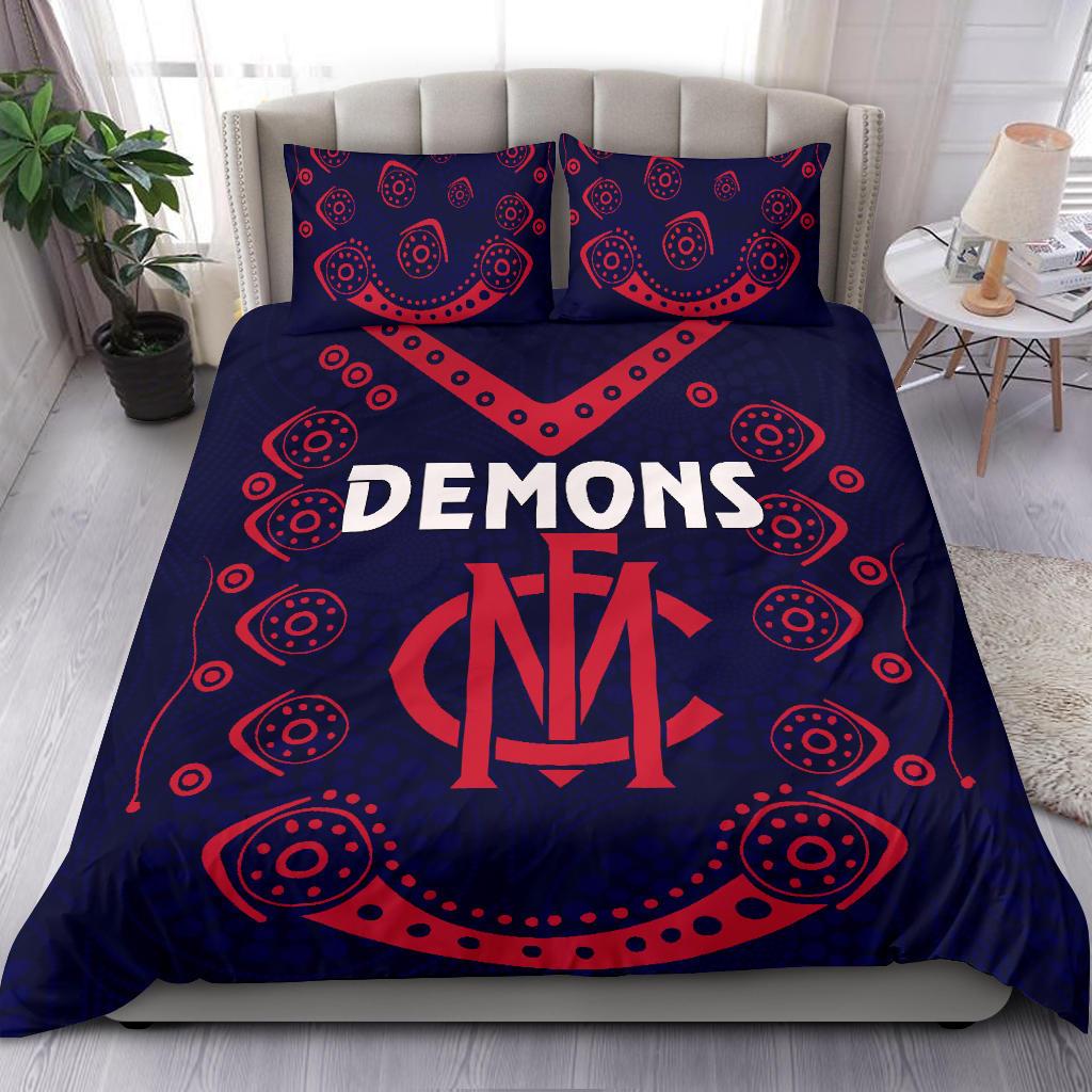 melbourne-demons-indigenous-bedding-set-football
