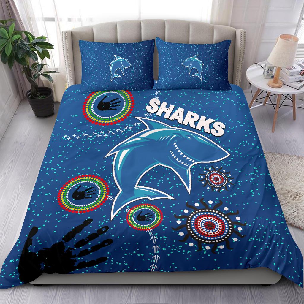 naidoc-sharks-bedding-set-cronulla-aboriginal-style