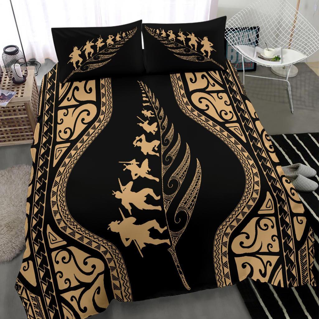 new-zealand-haka-fern-bedding-set-gold