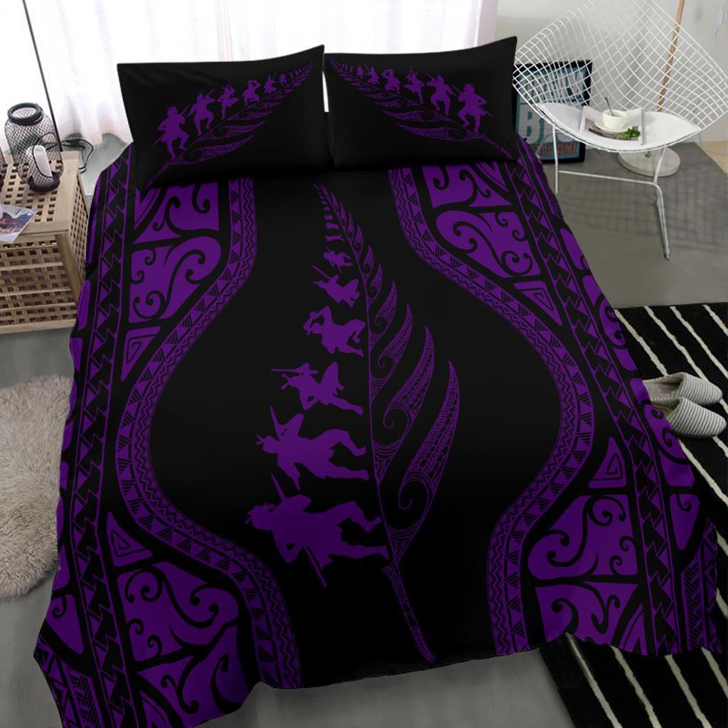 new-zealand-haka-fern-bedding-set-violet