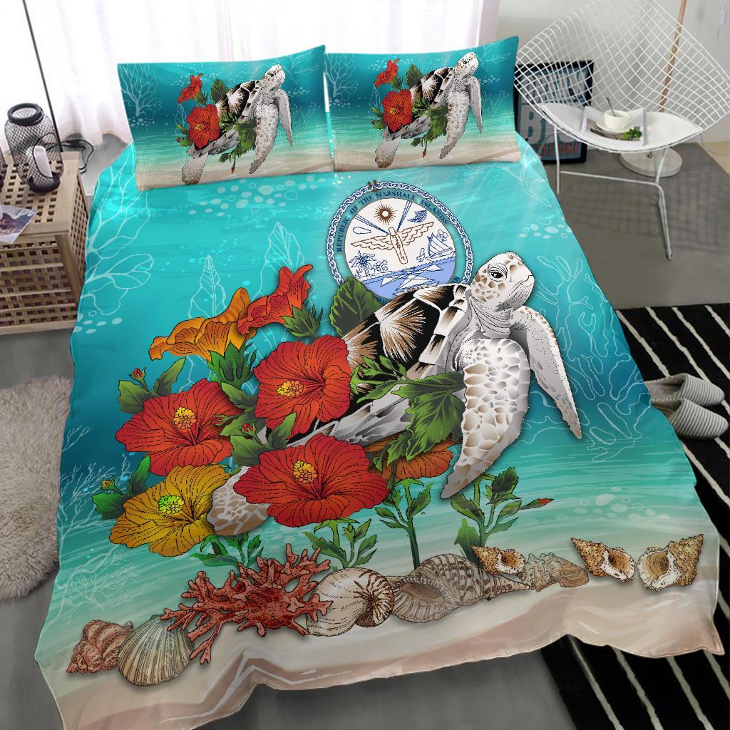 marshall-island-bedding-set-ocean-turtle-hibiscus