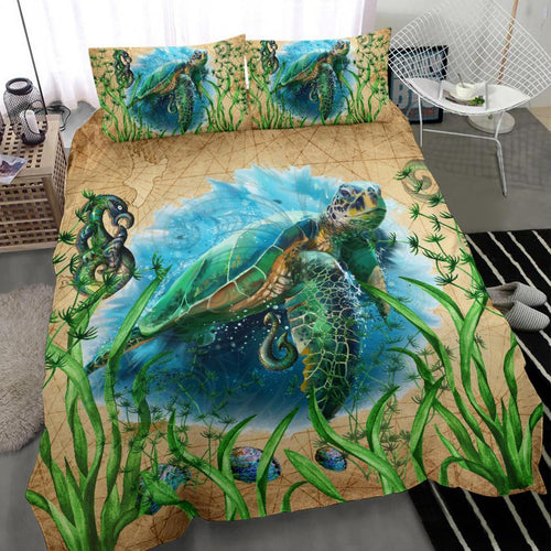 new-zealand-bedding-set-turtle-manaia-maori-vintage