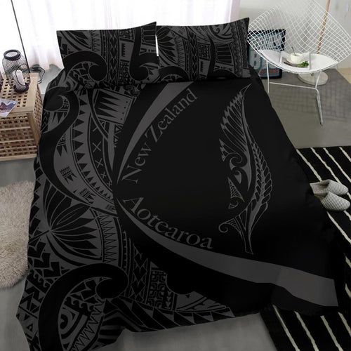 new-zealand-silver-fern-bedding-set-maori-tattoo-circle-style