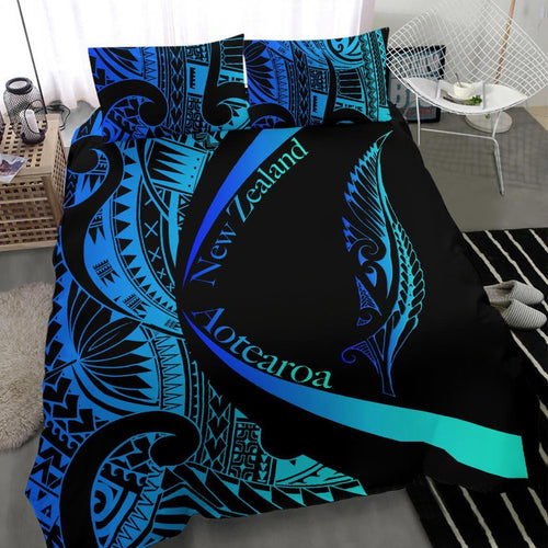 new-zealand-silver-fern-bedding-set-maori-tattoo-circle-style-blue