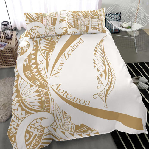 new-zealand-silver-fern-bedding-set-maori-tattoo-circle-style-white