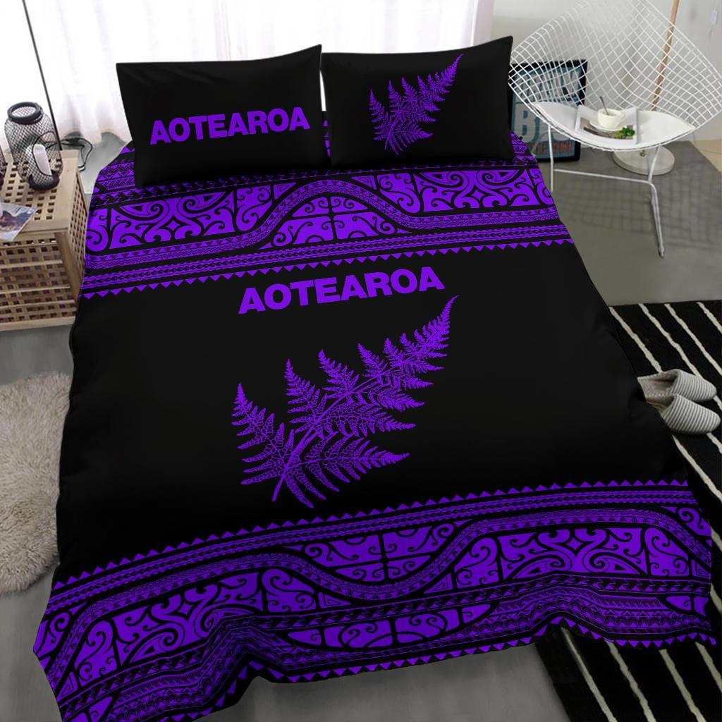 aotearoa-new-zealand-maori-bedding-set-silver-fern-purple