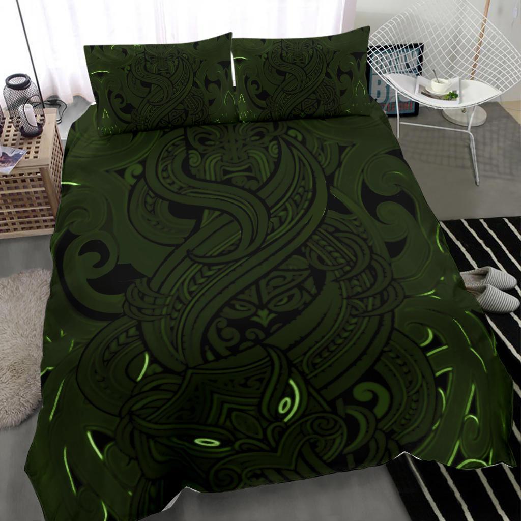 new-zealand-bedding-set-maori-gods-tumatauenga-god-of-war-green