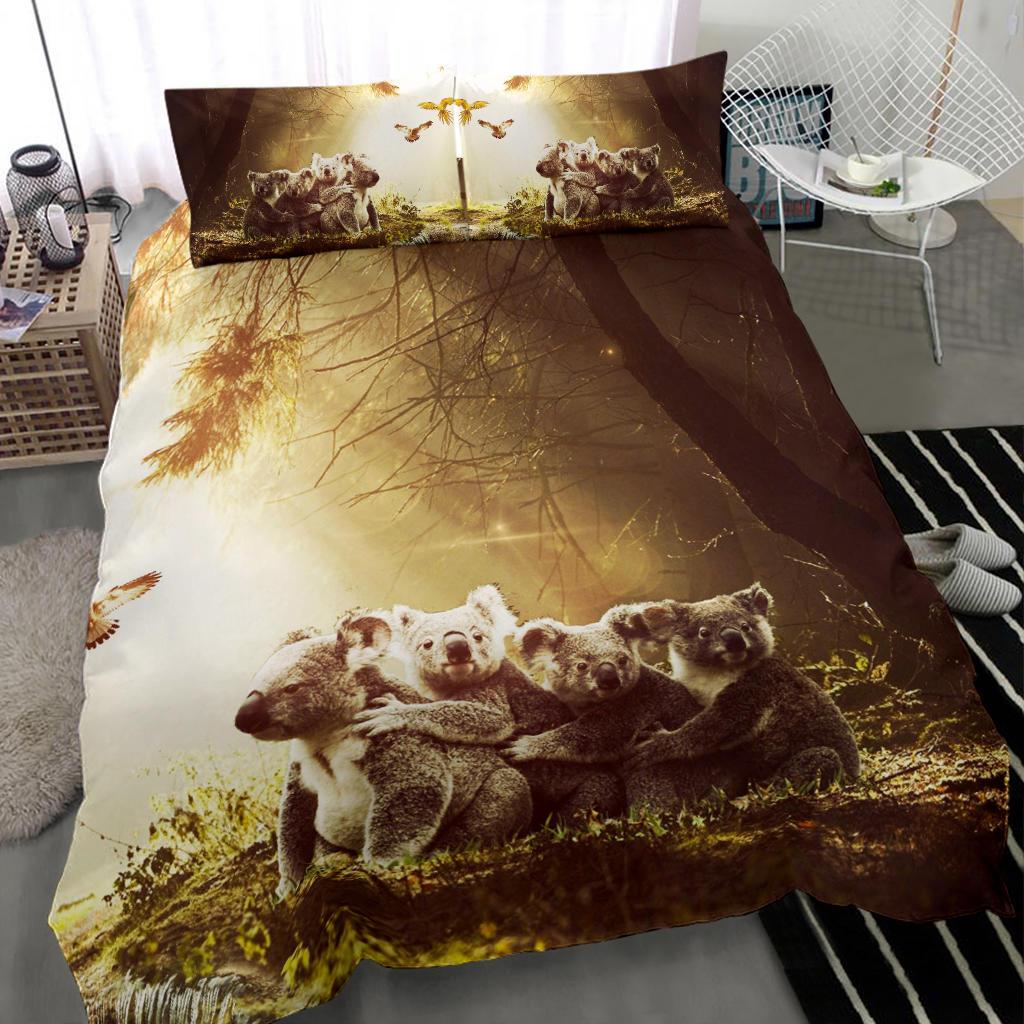 bedding-set-koala-family-landscape-art