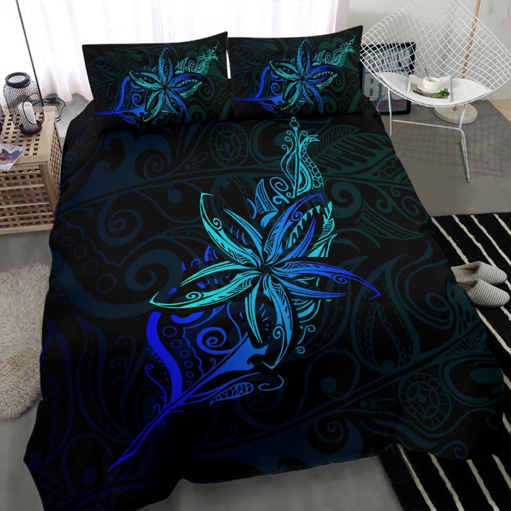 light-silver-fern-new-zealand-bedding-set-frangipani-tattoo-duvet-covers-blue