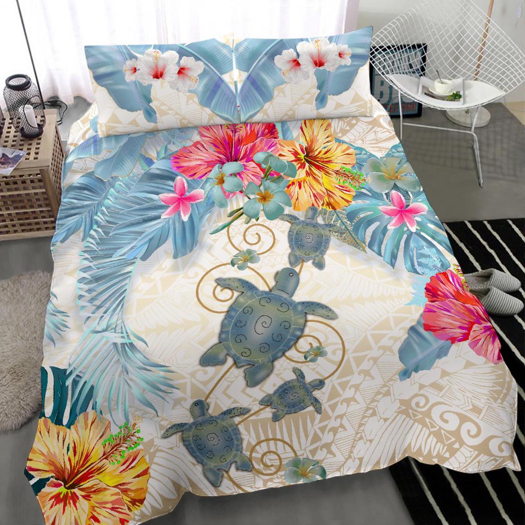turtle-bedding-set-hibiscus-and-palm-leaf