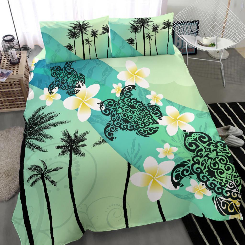 turtle-plumeria-bedding-set