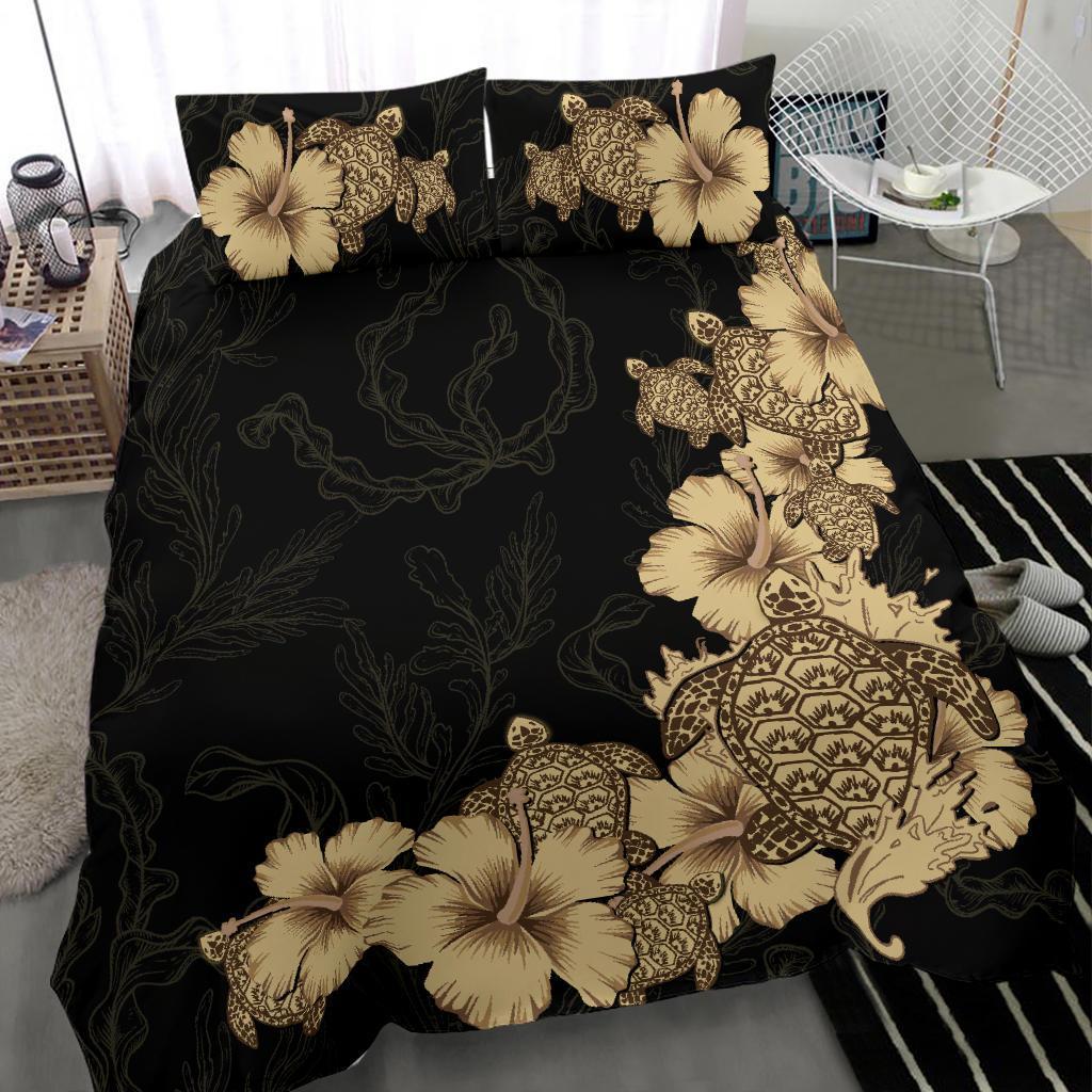 hibiscus-plumeria-golden-turtle-bedding-set