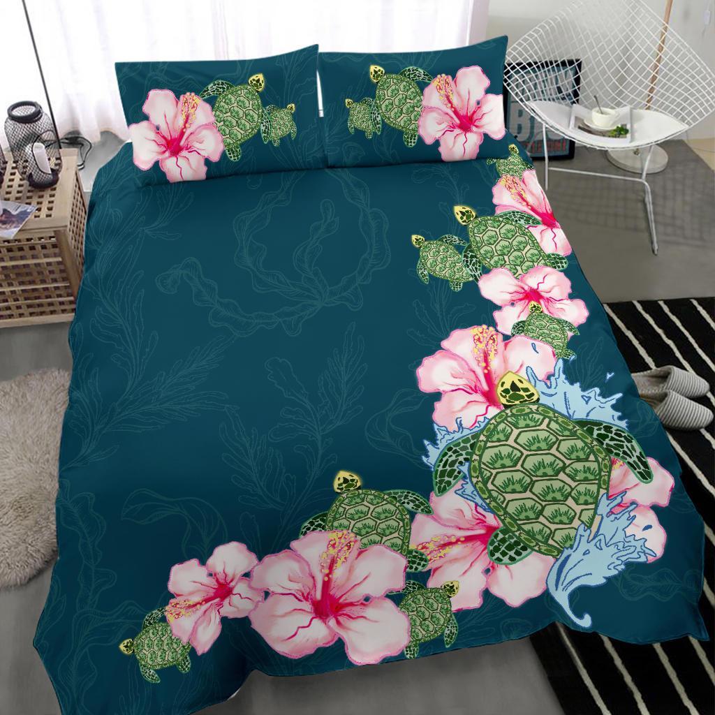 hibiscus-turtle-bedding-set