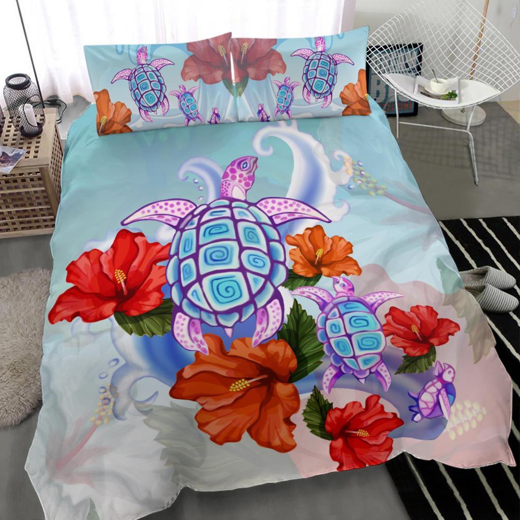 turtle-hibiscus-bedding-set