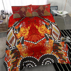 aboriginal-bedding-set-crocodile-kangaroo-dot-painting-art
