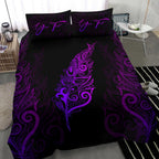 signature-custom-light-silver-fern-bedding-set-purple
