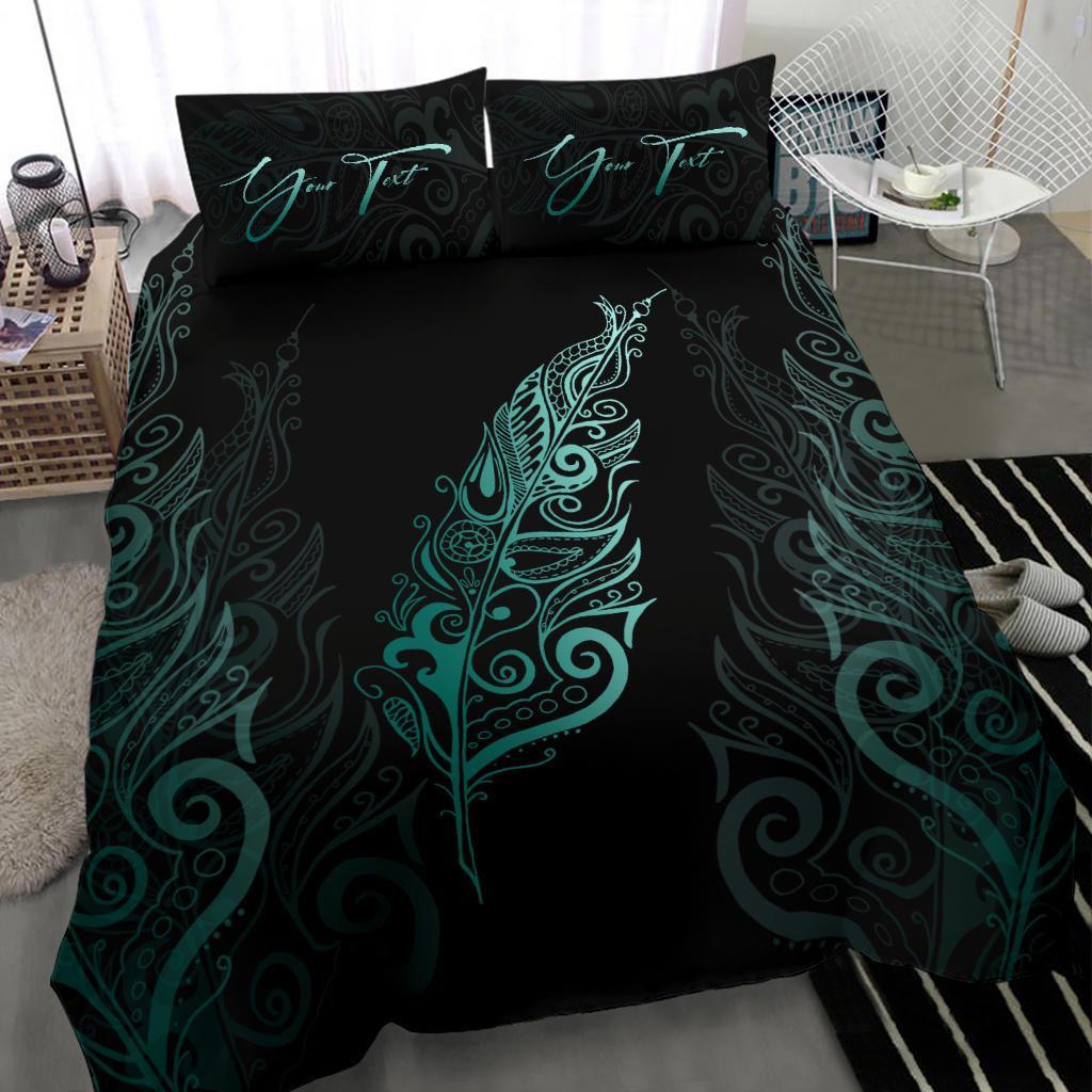 signature-custom-light-silver-fern-bedding-set-turquoise