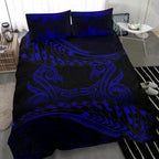 new-zealand-bedding-set-blue-manaia-maori-silver-fern-duvet-cover