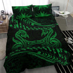 new-zealand-bedding-set-green-manaia-maori-silver-fern-duvet-cover
