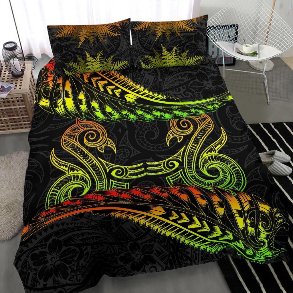 new-zealand-bedding-set-reggae-manaia-maori-silver-fern-duvet-cover