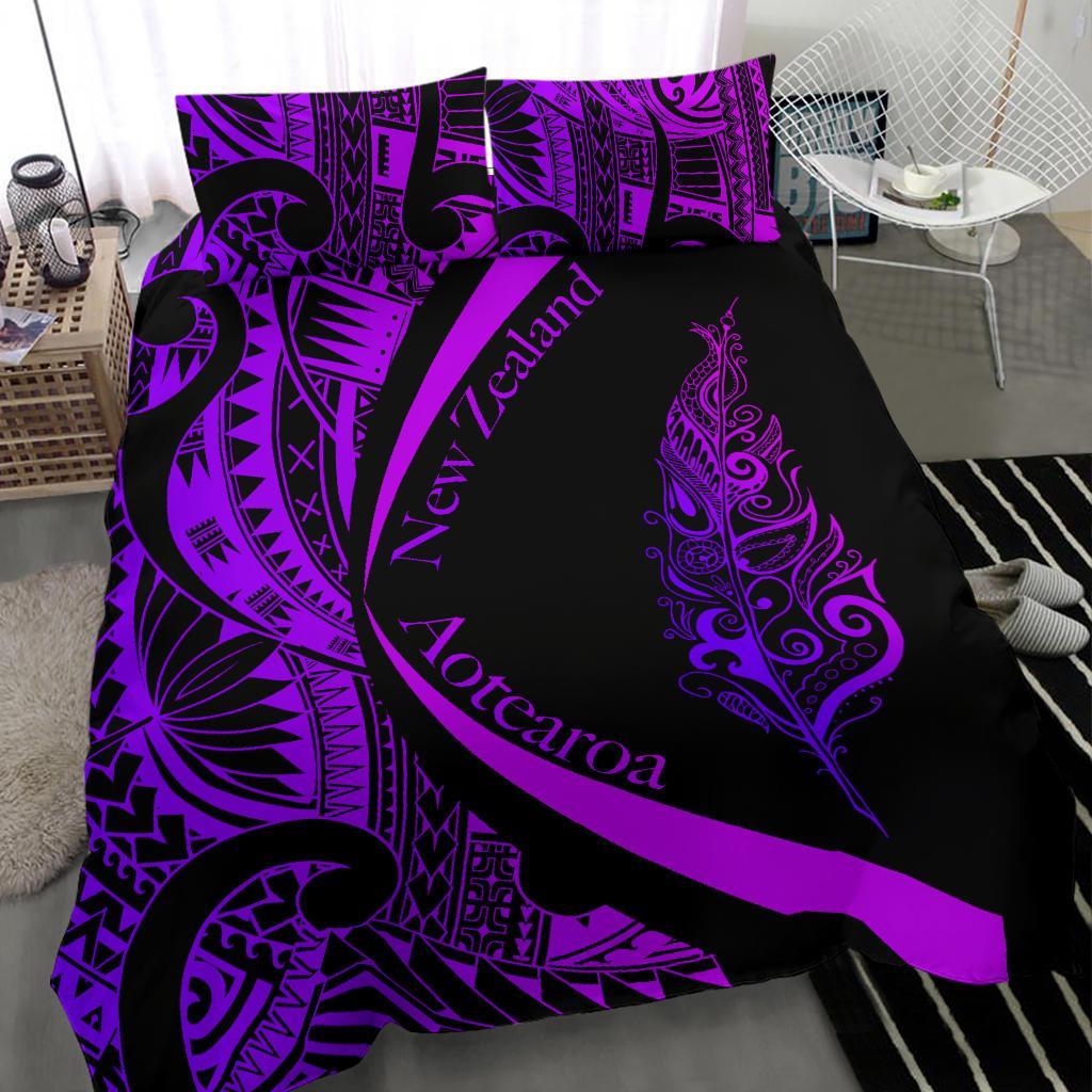 light-silver-fern-maori-bedding-set-circle-style-purple