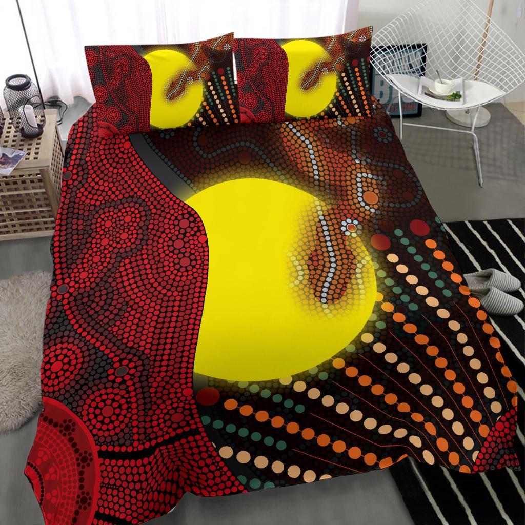 aboriginal-bedding-set-indigenous-snake-sun-dot-painting
