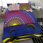 aboriginal-bedding-set-sunset-over-the-sea-and-kangaroo-dot-painting