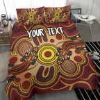 custom-aboriginal-bedding-sets-indigenous-lizard-dot-painting-art