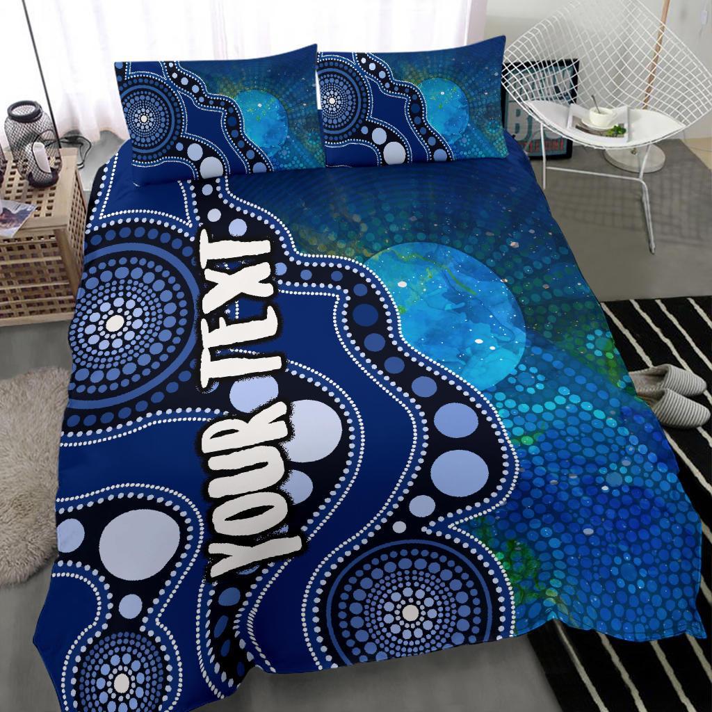 custom-text-aboriginal-bedding-set-australia-indigenous-flag-circle-dot-painting-art-blue