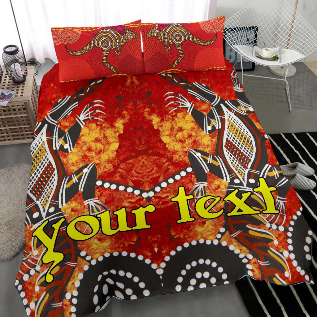 custom-bedding-sets-aboriginal-crocodile-and-kangaroo