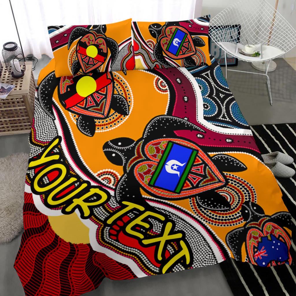 custom-1saustralia-bedding-set-australia-aboriginal-dots-with-turtle-and-naidoc-flags