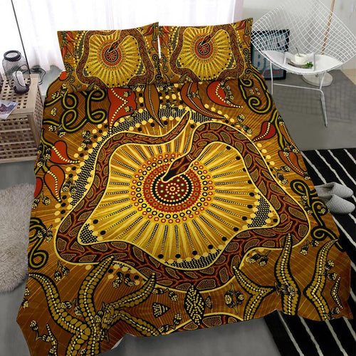 bedding-set-australian-aboriginal-snake-rainbow-serpent