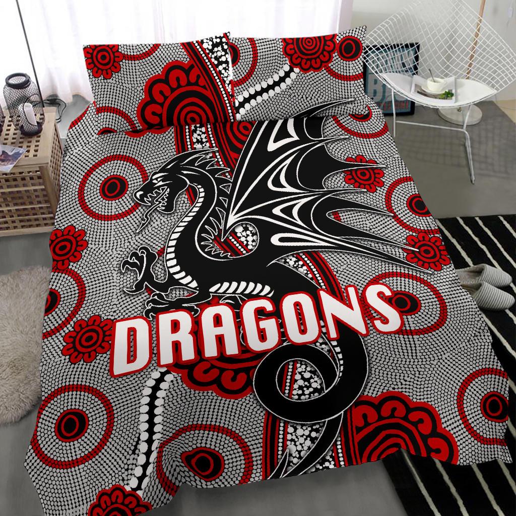 st-george-dragons-bedding-set-unique-indigenous-seamless-dots
