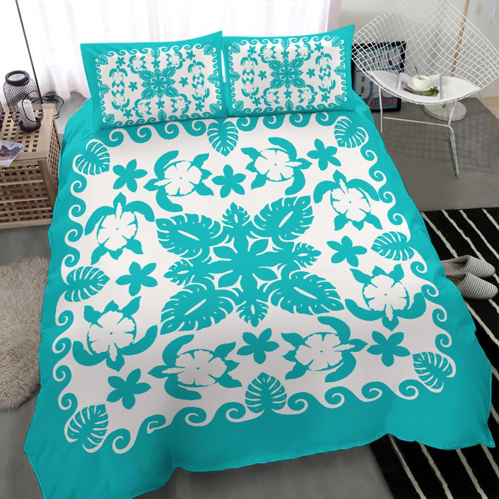 turtle-with-hibiscus-royal-turquoise-bedding-set