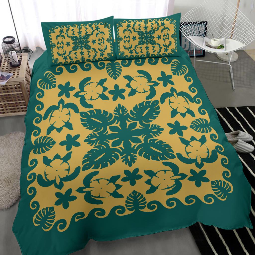 turtle-with-hibiscus-royal-blue-stone-bedding-set