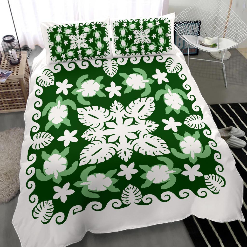 turtle-with-hibiscus-royal-bedding-set-palm-leaf