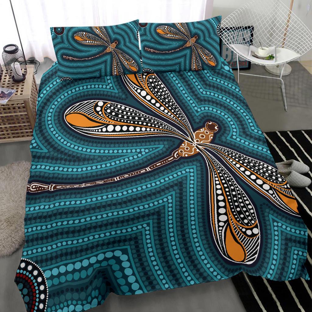 aboriginal-bedding-set-indigenous-dragonfly