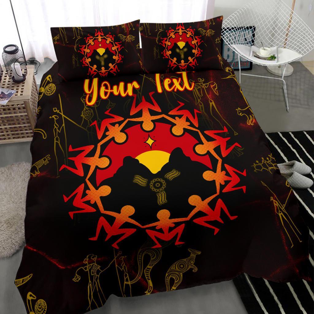 custom-aboriginal-bedding-set-australia-map-and-indigenous-flag