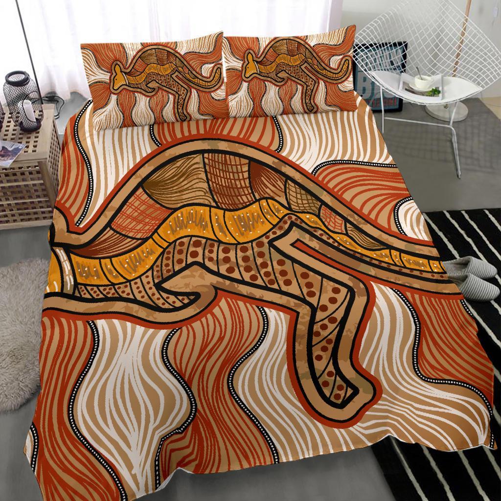 aboriginal-bedding-set-indigenous-kangaroo-vintage-stye
