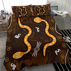 aboriginal-bedding-set-indigenous-snake-hand-brown-color