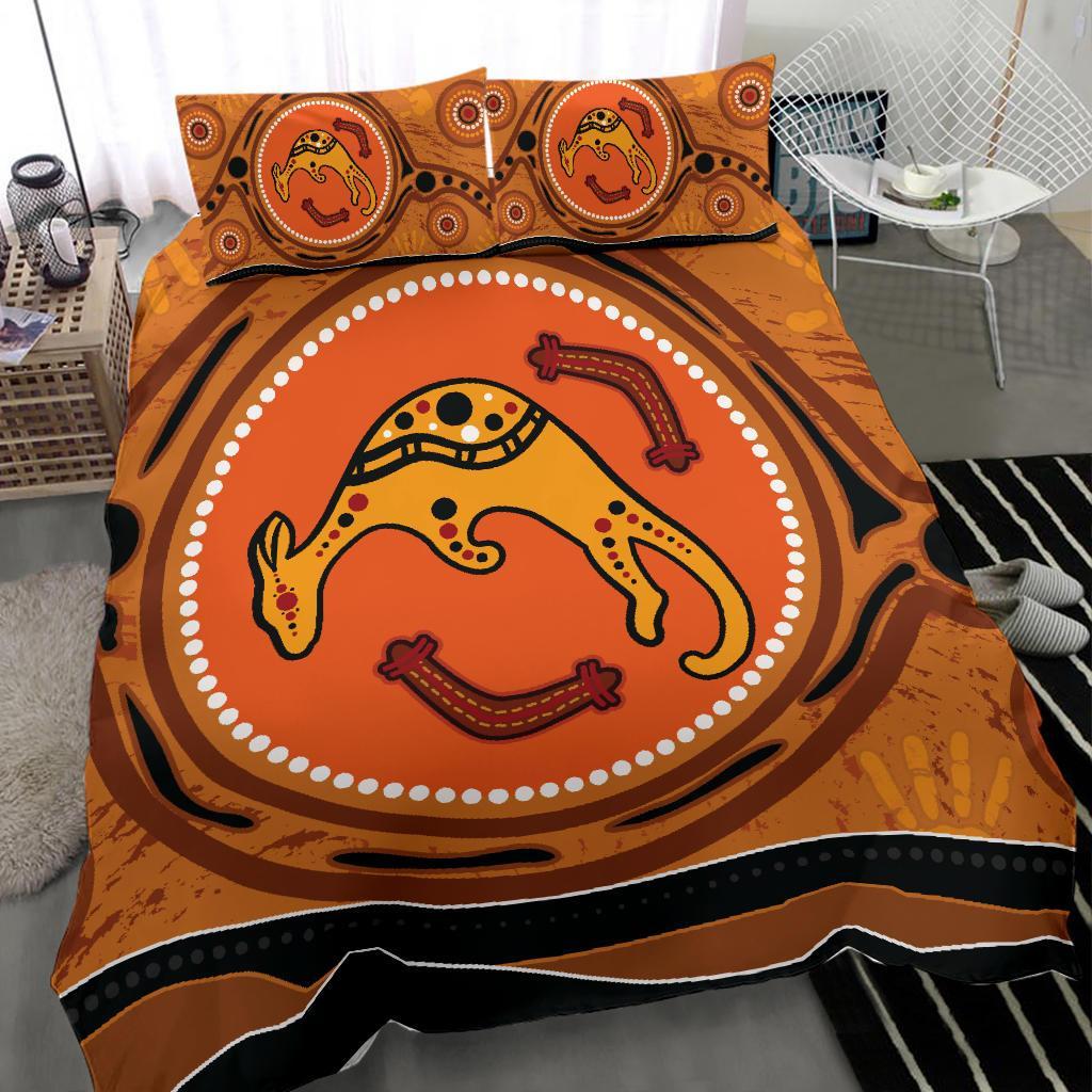 aboriginal-bedding-set-indigenous-kangaroo-circle-dot-painting