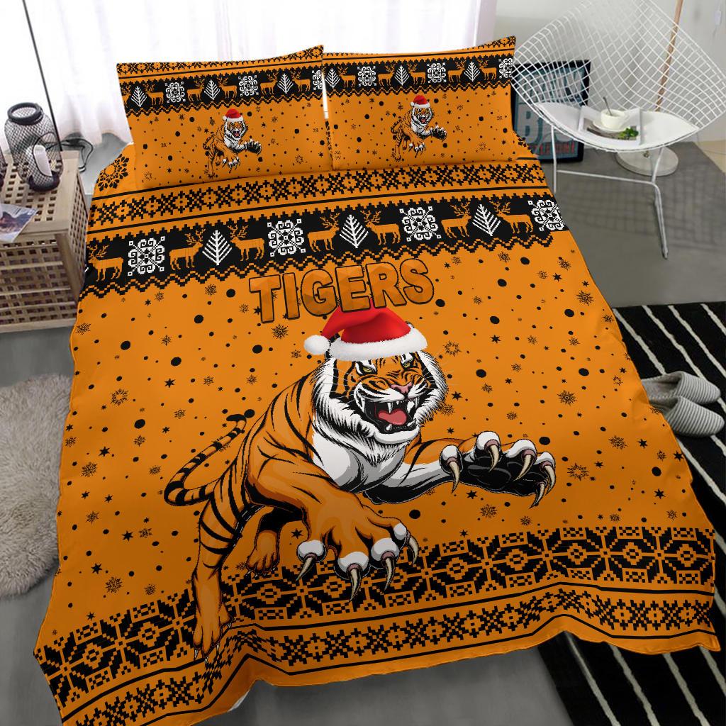 wests-christmas-bedding-set-tigers-unique-vibes-orange