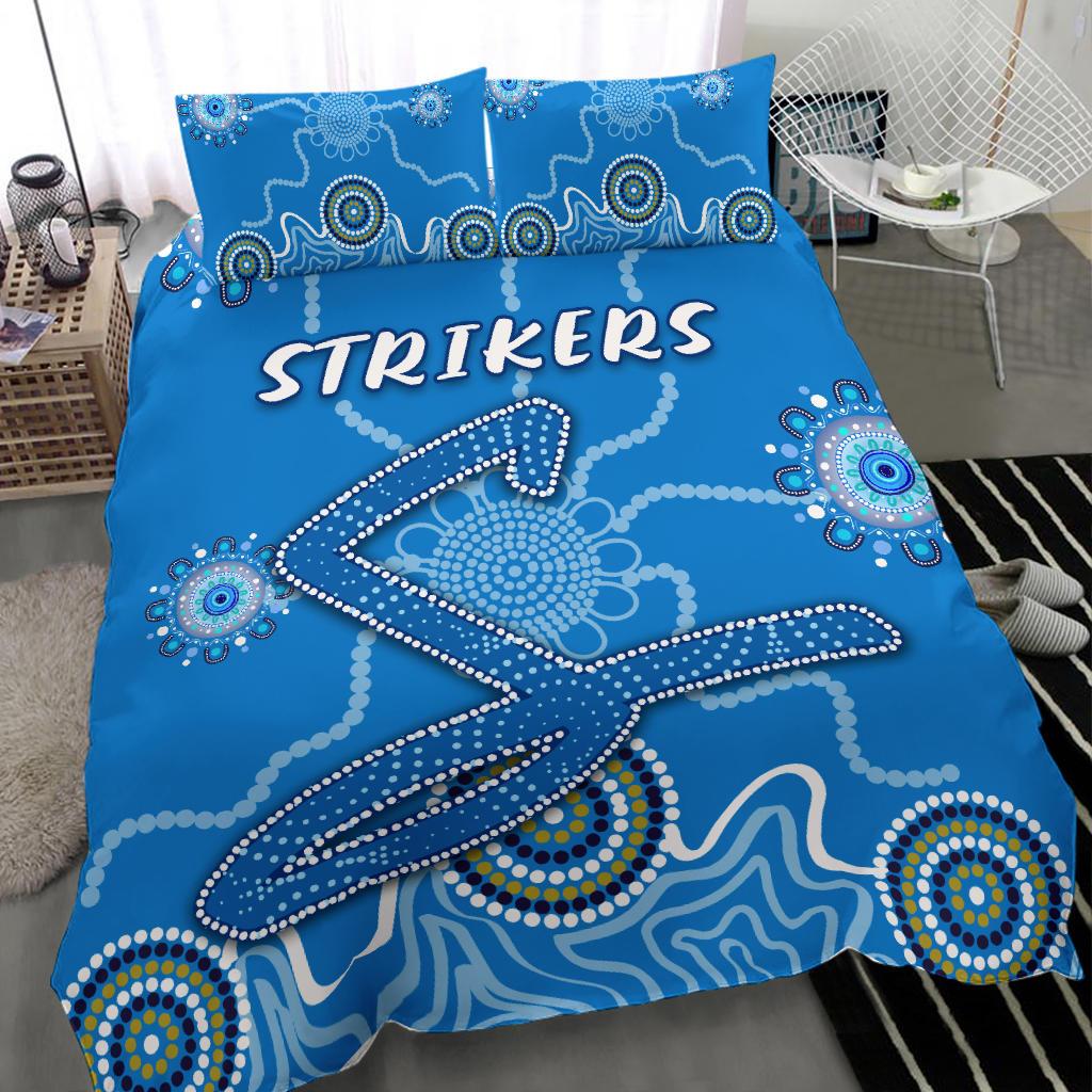 Strikers Bedding Set Indigenous Blue Energy - VibeHoodie