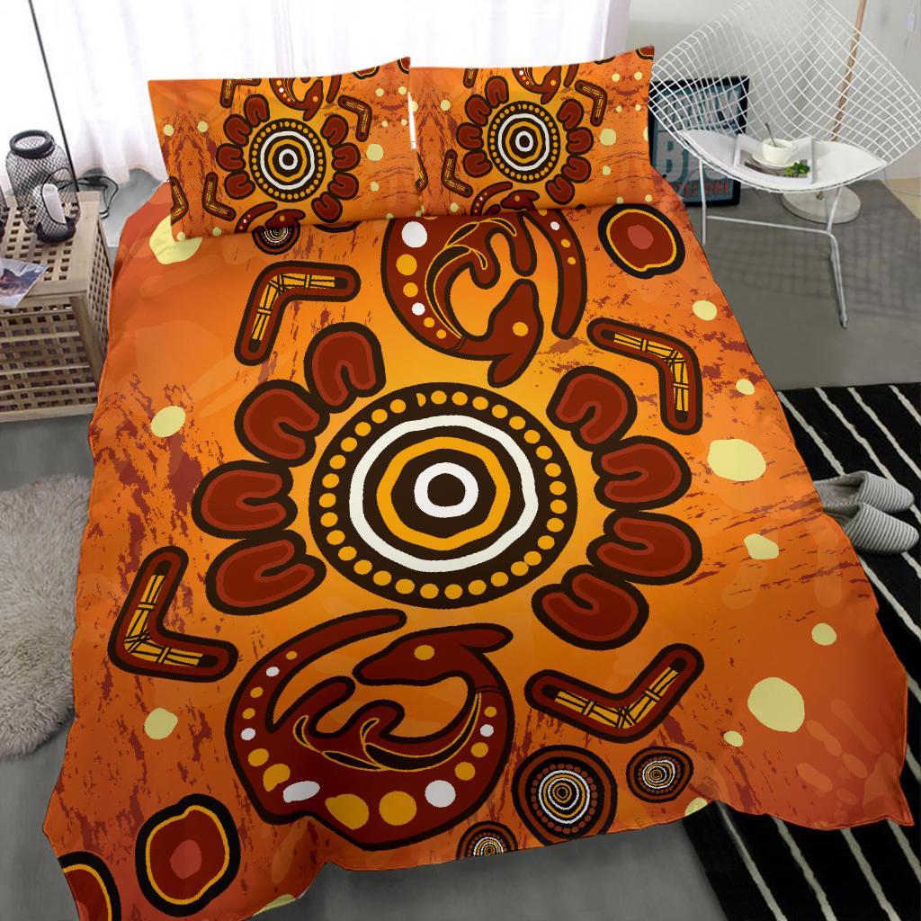 aboriginal-bedding-set-baby-kangaroo-and-dot-painting-patterns