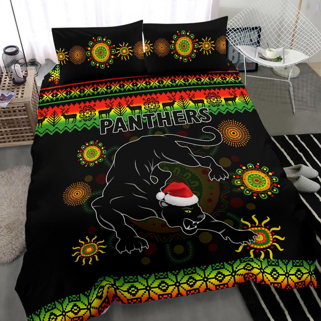 penrith-panthers-christmas-bedding-set-indigenous